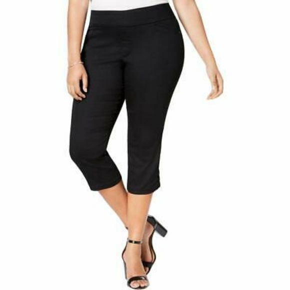 George Pants - Women's Plus-Size Black Capri Pants